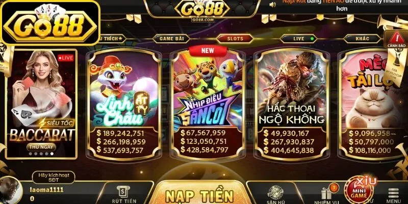 Slot Game Độc Quyền Go88 - Kho Game Nổ Hũ Jackpot Hàng Tỷ Đồng (Tây Du Ký, Kho Báu Tứ Linh) 1 go88 Tổng quan về sảnh slot game độc quyền Go88